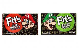 あの国民的ゲームキャラクターとのコラボガム「Fit’s マリオの無敵スター味」「Fit’s ルイージの無限UP味」発売